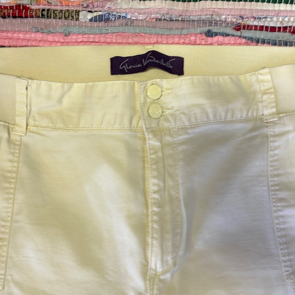 Gloria Vanderbilt Yellow Cargo Capri Pants #+1816 - Picture 4 of 15